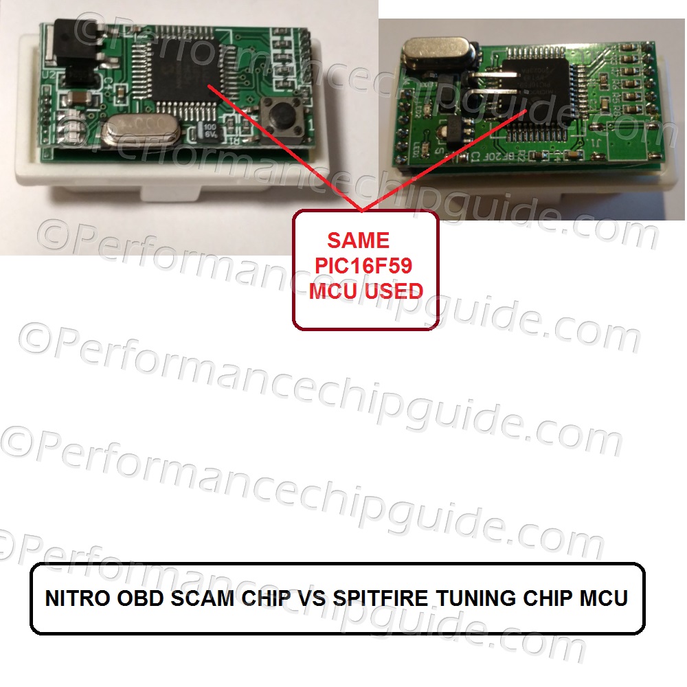 Nitro OBD Scam Module vs Spitfire Tuning Performance Chip MCU Comparison